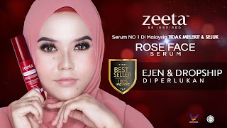 Rose Face Serum Zeeta Produk Terbaik Untuk Hilangkan Jeragat dan Parut Jerawat